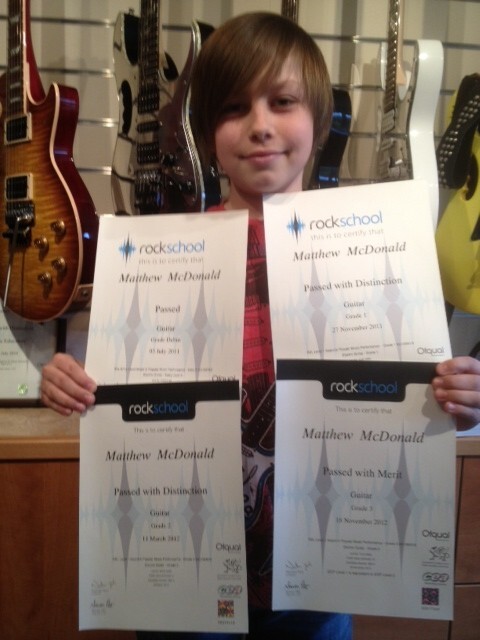 Rockschool Certificates Guitar Tuition Wolverhampton
